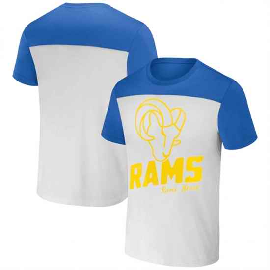 Men Los Angeles Rams Cream Blue X Darius Rucker Collection Colorblocked T Shirt